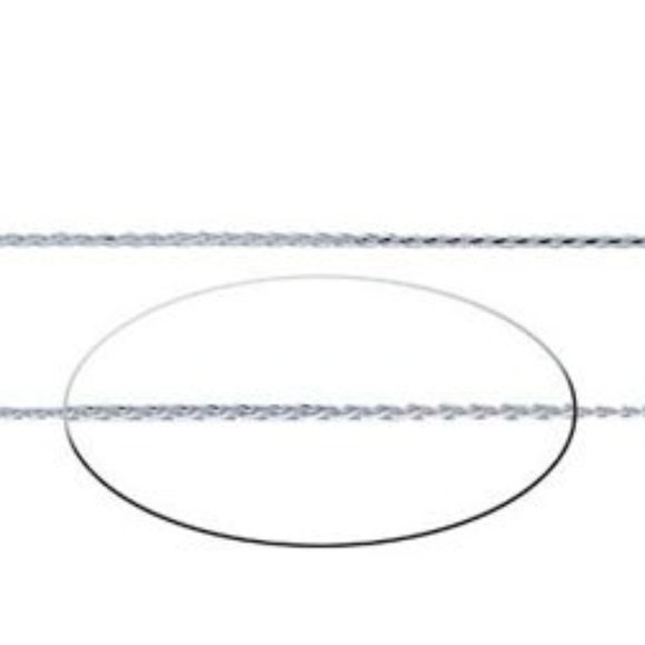 24" Sterling Silver 1.5mm Diamond Cut Wheat Chain Necklace - Picture 6 of 6